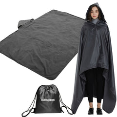 DUKUSEEK Hooded Stadium Blanket Waterproof Windproof Outdoor Fleece Blanket