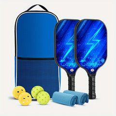 Lightweight Fiberglass Pickleball Paddles Set with Polypropylene Core