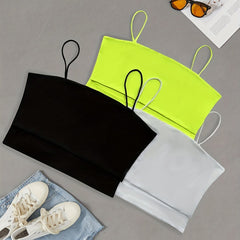 Mixed Crop Cami Tops Sleeveless Summer Women's Clothing