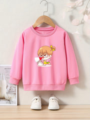 OERYUI Print Pullover Top Kids Clothes Spring Fall Christmas
