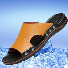 Men's Slide Sandals Non Slip Open Toe Shoes for Outdoor Beach