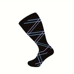 Copper Compression Socks 15-20mmHg Knee High Stockings for Wide Calf Men Women