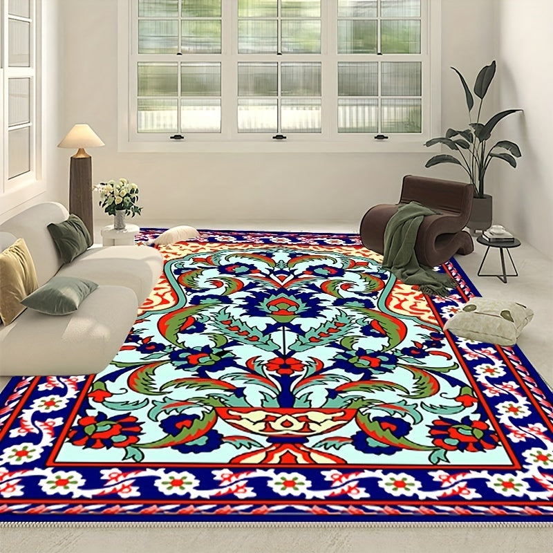 Large Prayer Rug Vintage Floral Non Slip Mat