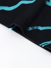 Men's Lightning Pattern Sports T-shirt Round Neck Tee Shirt