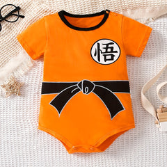 Anime Graphic Shoulder Buckles Baby Cotton Bodysuit