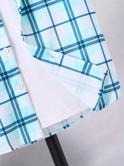 Plaid Casual Short Sleeve Shirt for Boys