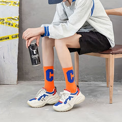 5 Pairs Letter Print Mid Tube Socks Women's Stockings