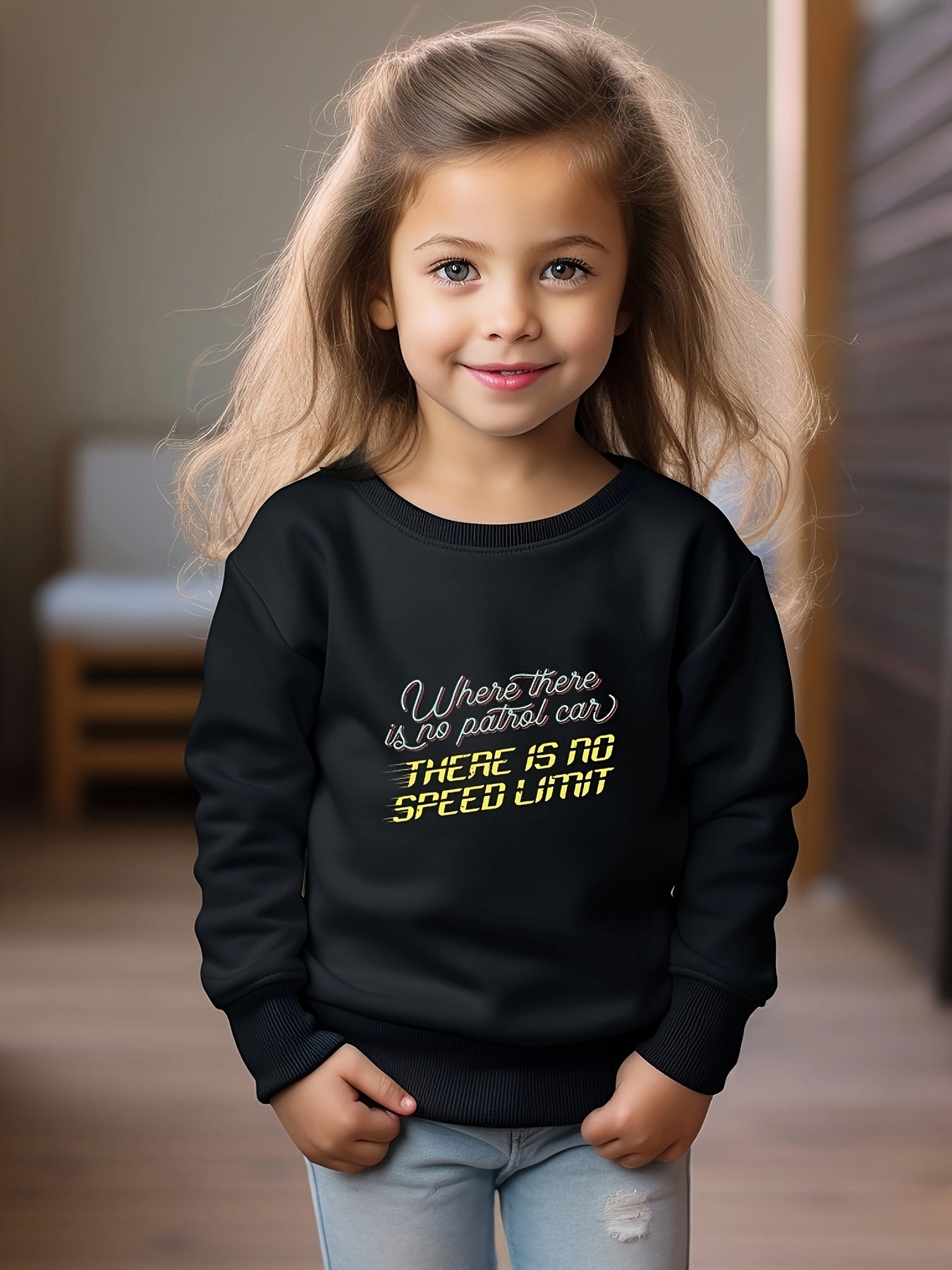 Toddler Kids Letter Print Casual Long Sleeve Sweatshirt