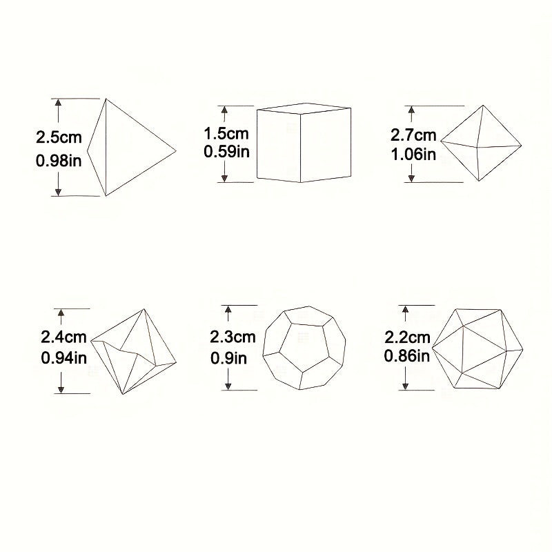 7pcs Natural Colorful Gem Polyhedarl Dices for RPG Board Game