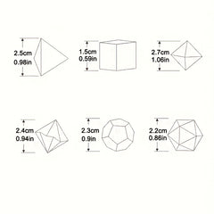 7pcs Natural Colorful Gem Polyhedarl Dices for RPG Board Game