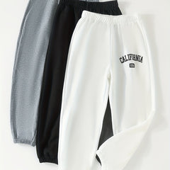 3pcs CALIFORNCA Letter Boys Active Sweatpants Jogger Sports Pants