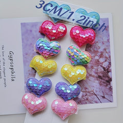12pcs Crown Star Decoration Hair Clips Sequin Hairpin