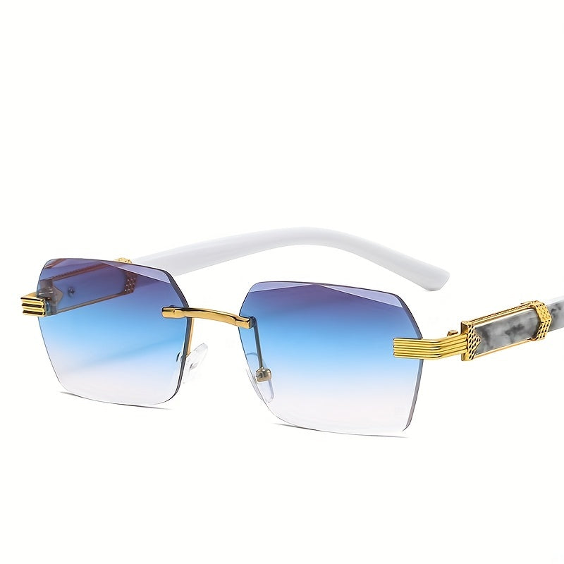Geometric Sunglasses Gradient Lens Metal Hinge Outdoor Eyewear UV400