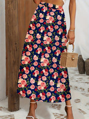Floral Print High Waist Skirt for Spring & Summer