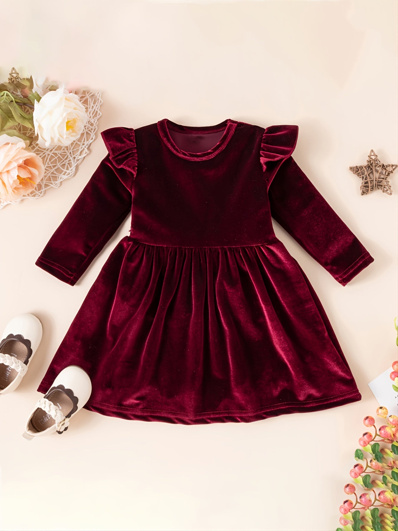 Toddler Girls Fleece Long Sleeve Dress