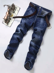 Men's Distressed Slim Fit Jeans for Spring/Summer