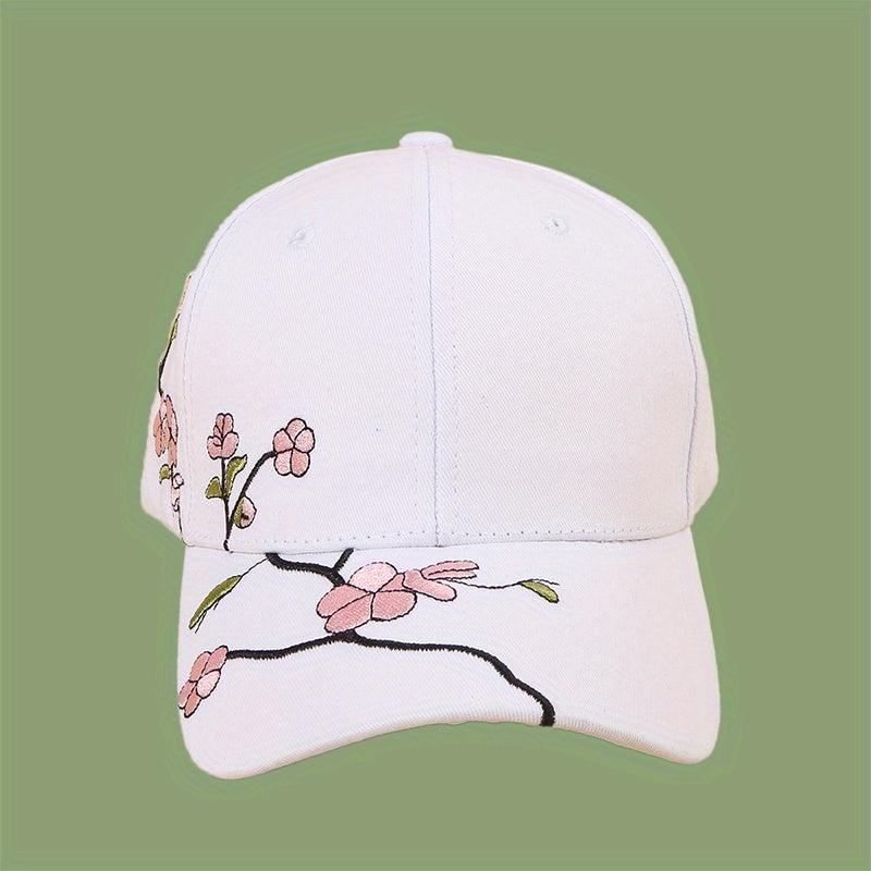 Embroidery Plum Blossom Baseball Cap Outdoor Sunshade Cap