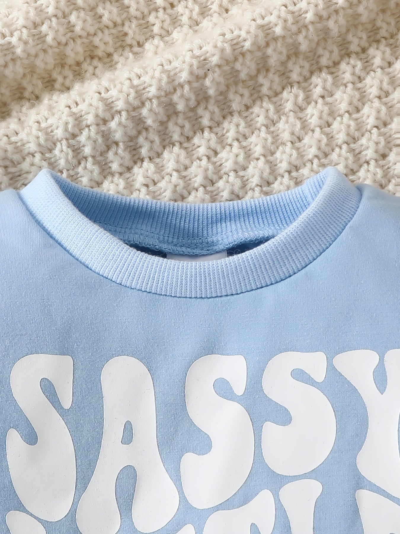 Casual Sweatshirt 'Smart Little Soul' Letter Print Round Neck Pullover