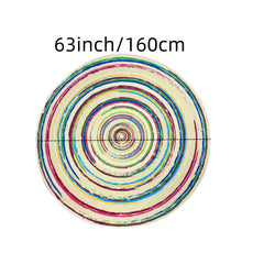 Colorful Modern Round Area Rug 5 25ft Non Slip Mat for Living Room Bedroom