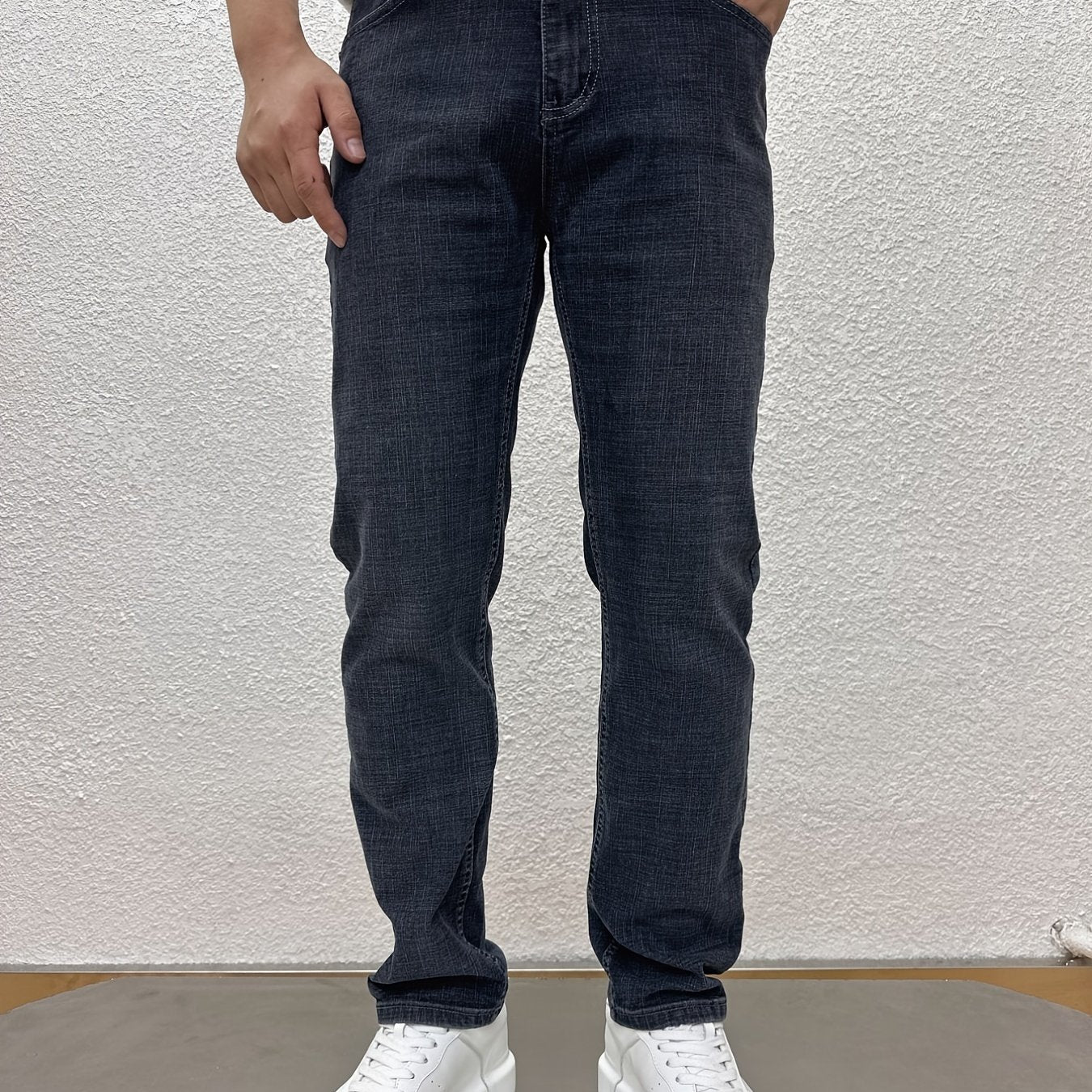 Men's Stretch Denim Straight Jeans