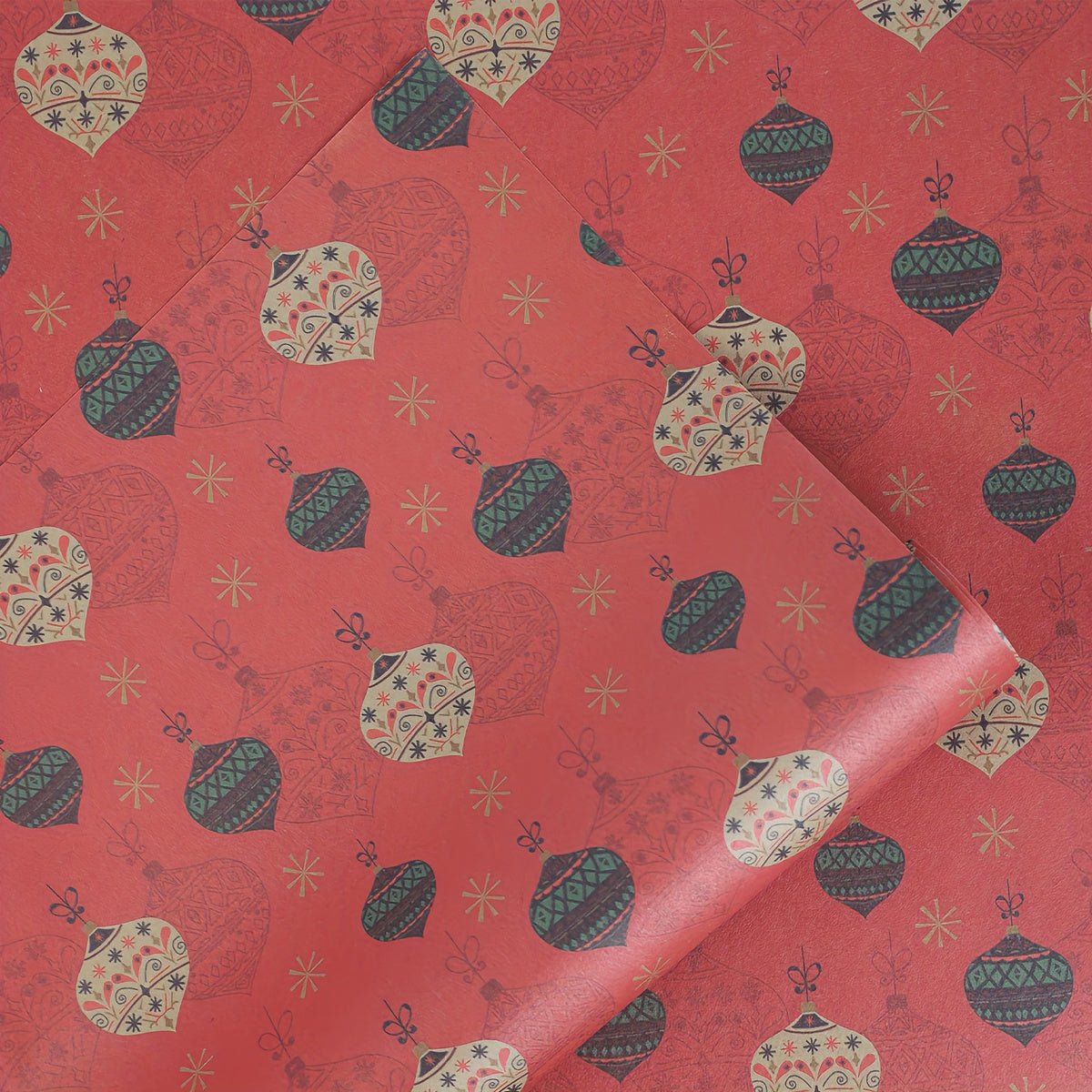 Retro Flower Art Wrapping Paper for Christmas Gifts