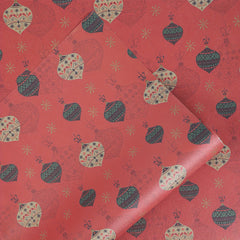 Retro Flower Art Wrapping Paper for Christmas Gifts