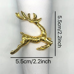 10pcs Napkin Ring Fawn Napkin Circle Christmas Gift Tableware