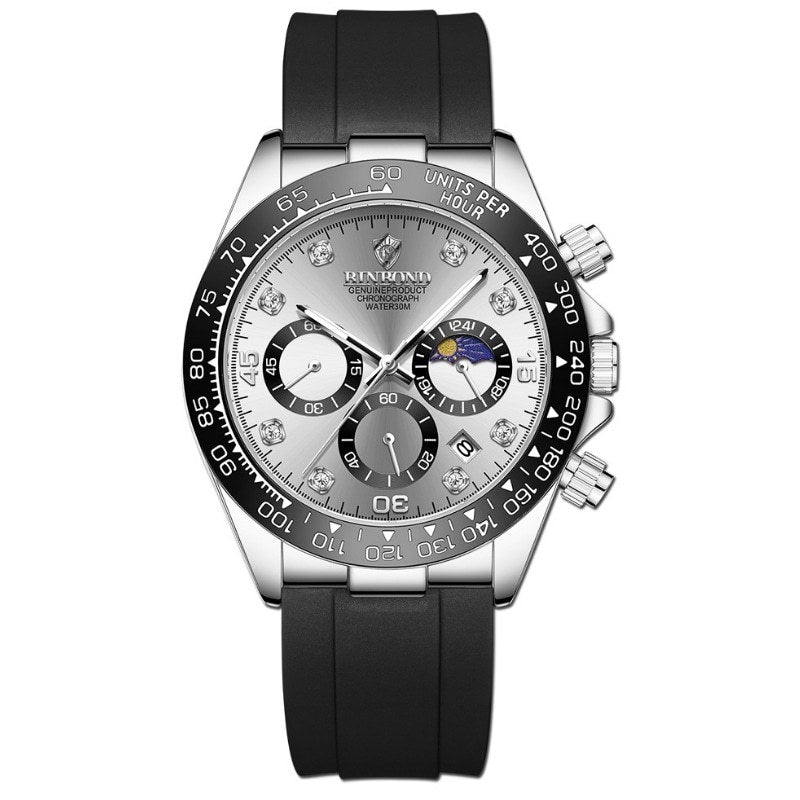 Multifunctional Sports Chronograph Quartz Watch Men's Waterproof Watch