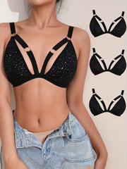 3pcs Wireless Bras Stretch Intimates Bra Women's Lingerie