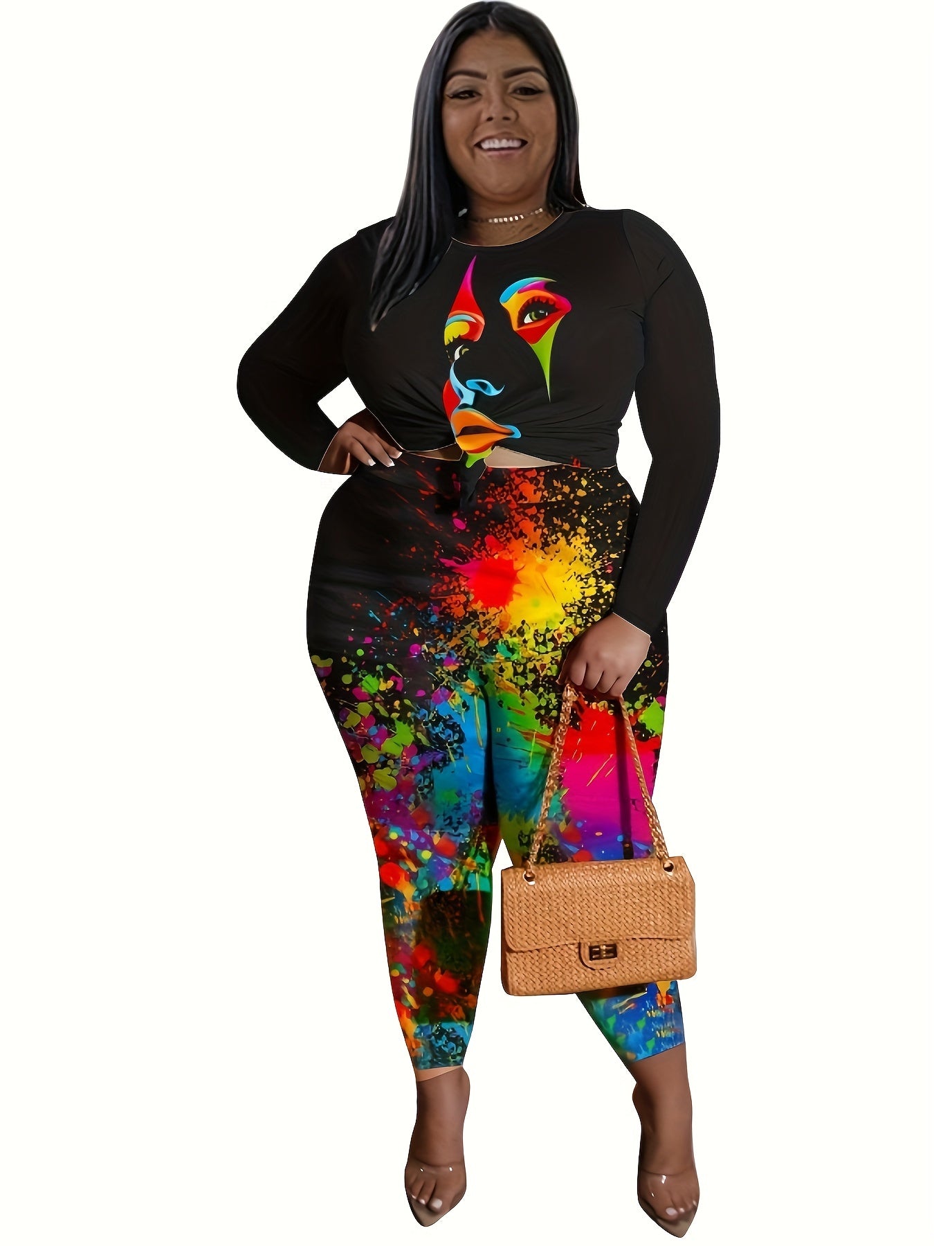 Women's Casual Letter Print Top & Pants Set