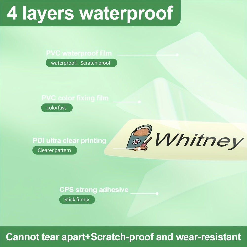 Waterproof Name Stickers - Tear Resistant & Colorfast