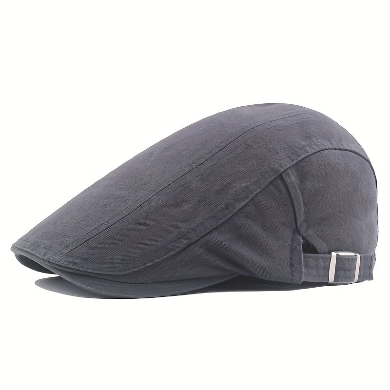 Men's Classic Cotton Newsboy Hat Vintage Cabbie Cap