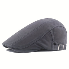 Men's Classic Cotton Newsboy Hat Vintage Cabbie Cap