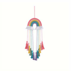 Macrame Rainbow Wall Hanging for Boho Decor