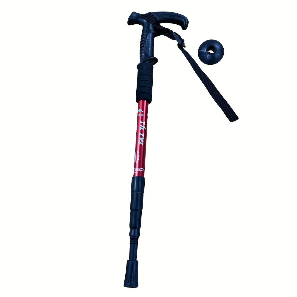 4 Section Portable Outdoor Fold Trekking Pole Alloy Telescopic Club
