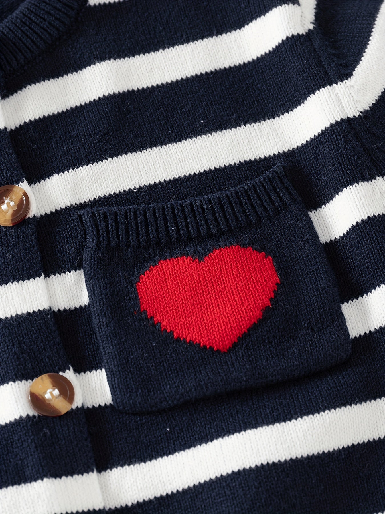 Baby Girls Cotton Cardigan Knitted Coat Boys Girls Striped Love