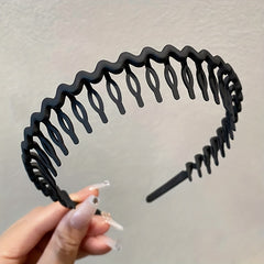 Teeth Shaped Non-slip Hair Hoop Solid Sweet Wave Head Hoop for Girls
