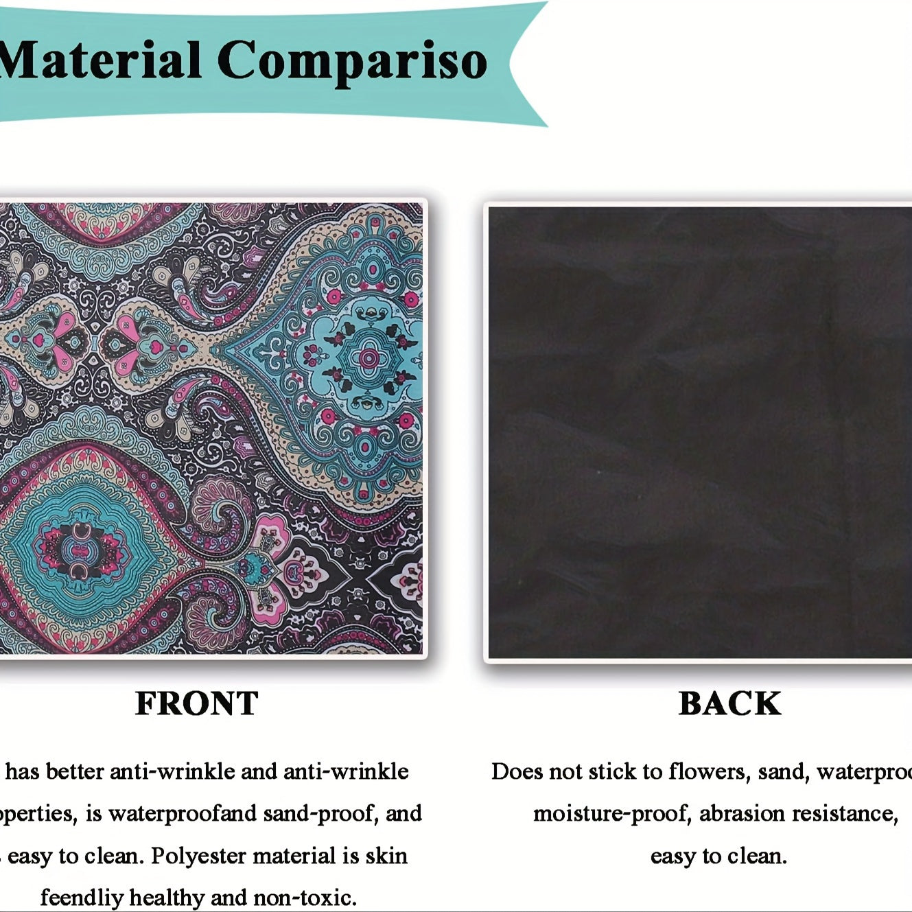 Large Sandfree Beach Blanket Waterproof Mat For 4-6 Adults