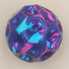 4PCS Camouflage Bouncy Ball Moon Shape Porous High Bouncing Space Ball