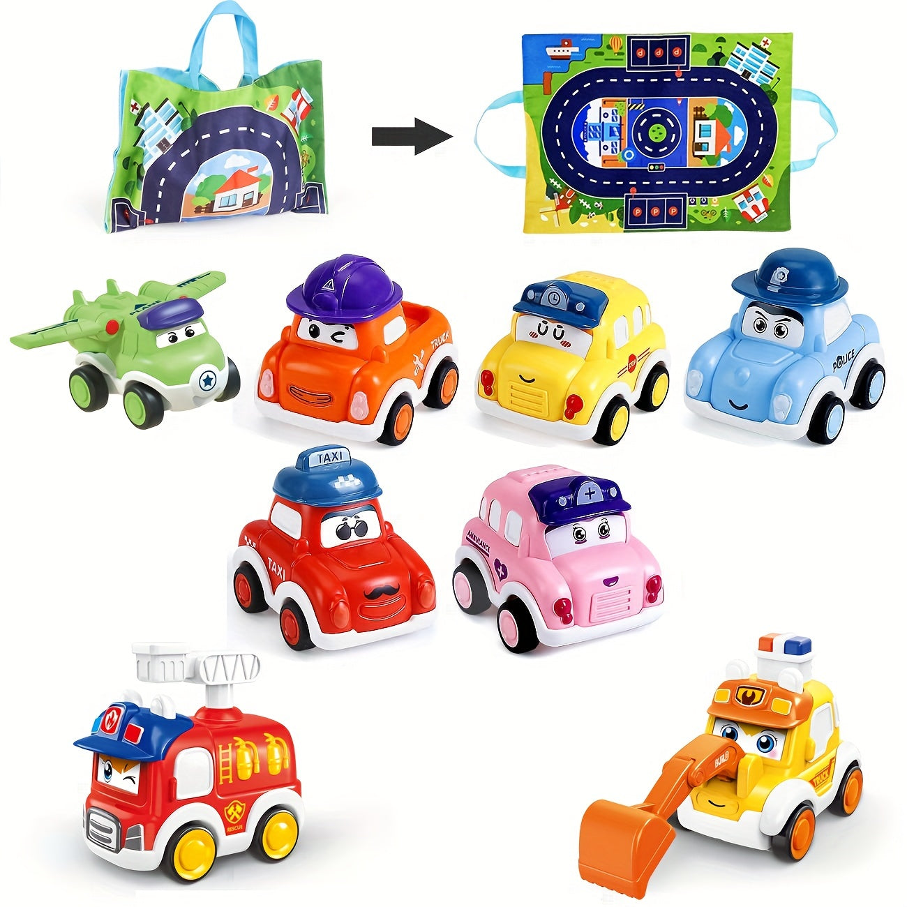 Toy Cars For 2 Year Old Boys Girls 8 PCS Push And Go Cars