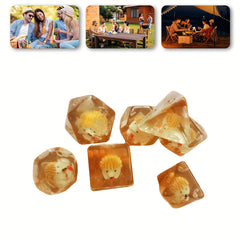 7pcs Polyhedral Dice Set High Craft Resin Dice For Tabletop Game
