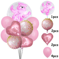 9pcs Gender Reveal Baby Party Balloon Set