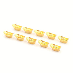 10pcs Chinese Golden Ingot Lucky Yuanbao Decor For Fortune