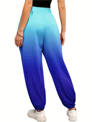 Women's Plus Ombre Print Joggers With Pockets