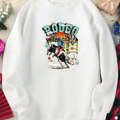 Cowboy Graphic Long Sleeve Lounge Top