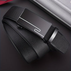 Leather Automatic Buckle Pants Belt for Men