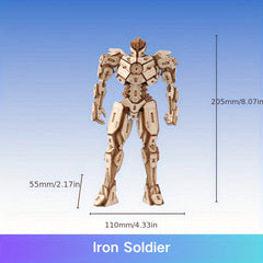 Wooden Steel Soldier DIY Assembly Puzzle Board Toy Gift