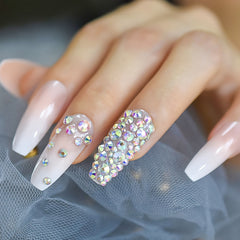 1725pcs Transparent Rhinestone Stickers Sparkling Gemstone Jewelry Stickers