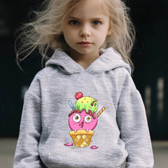 Cartoon Ice Cream 2pcs Activewear Sets Girls Comfy Outfits For Sports Running