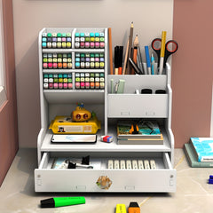 Desktop Pen Holder Storage Drawer Large Capacity